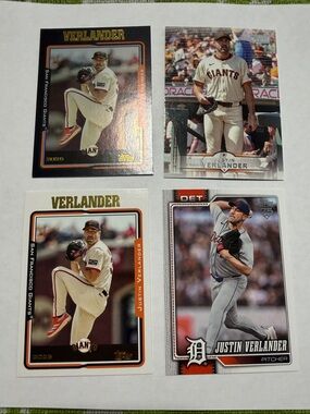 Topps Justin Verlander Baseball Cards - White, Orange, Black